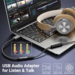 KiWiBiRD USB to 3.5mm Audio Adapter, TRRS 4-pole DAC