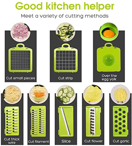 DUMAO 12-in-1 Vegetable Chopper & Mandoline Slicer