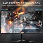 CRUA 60.96cm 180Hz Curved Gaming Monitor, FHD 1080P, Black