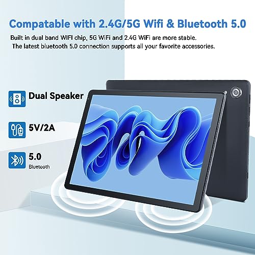 XCX 25.4cm Tablet Android 13, 8GB RAM 128GB ROM, Black