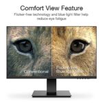 KOORUI 60.5 cm FHD Monitor, 75Hz, VA, Low Blue Light, Black