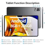 SGIN 30.4cm Android 13 Tablet, 8GB RAM, 256GB Storage