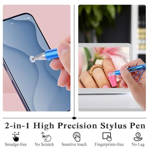 Mabor 5Pcs Mini Tablet Stylus Pens with Keychain