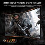 CRUA 60.96cm 180Hz Curved Gaming Monitor, FHD 1080P, Black