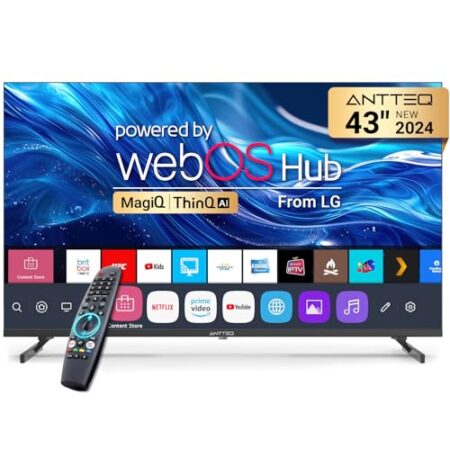 Antteq 109 cm Smart 4K TV, webOS UHD, Voice Remote