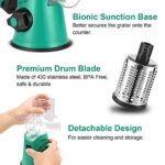 Rotary Cheese & Veggie Slicer with 3 Drum Blades