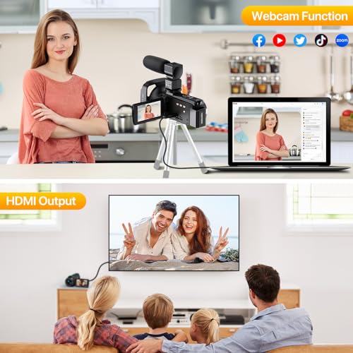 5K UHD 48MP WiFi IR Night Vision Vlogging Camera