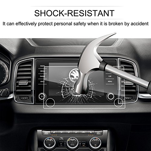 LFOTPP Karoq 20.3 cm GPS Screen Protector, 9H Tempered Glass
