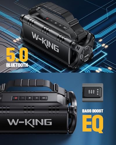 W-KING 50W Bluetooth Speaker, IPX6, 40H Playtime