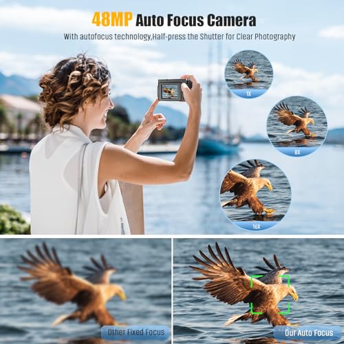 4K 48MP Autofocus Vlogging Camera with 32GB Card