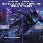 CRUA 27" Curved QHD 144Hz Gaming Monitor, 1ms, FreeSync