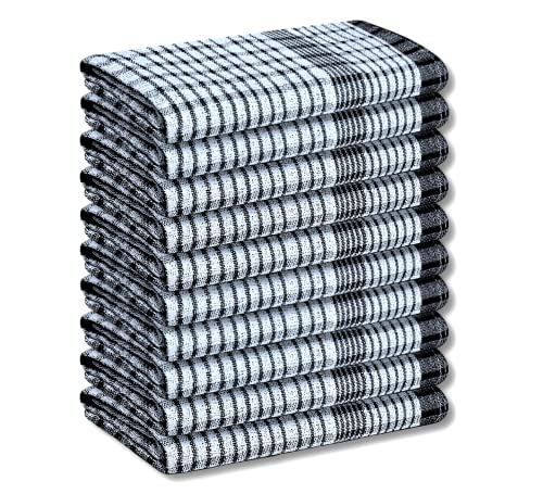 Wonderdry Cotton Tea Towels Pack of 10 (Black)