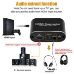 4K HDMI Audio Extractor with 1.2m Cable, Optical & AUX Out