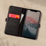 TORRO Leather Wallet Case for iPhone X/XS (Black)