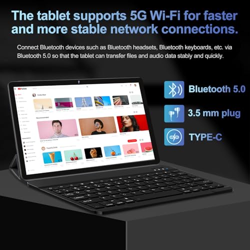 GoodTel 2024 Android 13 Tablet 12GB+128GB, 6000mAh, Black