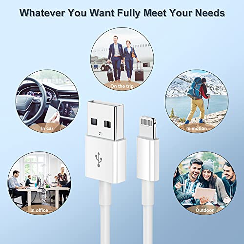 3-Pack 1m Apple MFi Certified iPhone Lightning Cable