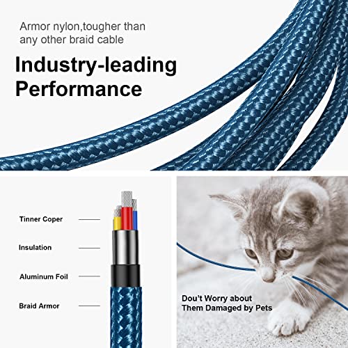 Micro USB Cable 2m 2-Pack Fast Charging Nylon for Android