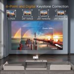 5G WiFi Bluetooth 1080P Projector, 4K, 16000L, Keystone