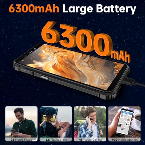 OUKITEL WP32 Rugged Phone - 12GB+128GB, 6" 6300mAh, Green