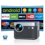 4K Android TV Projector, 800 ANSI, WiFi 6, Bluetooth, 1080P