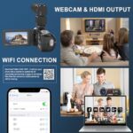 8K 64MP Video Camera with IR Night Vision, 18X Zoom, WiFi