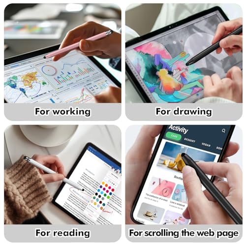 MEKO Stylus Pens for Touch Screens, 3-Pack with Extras
