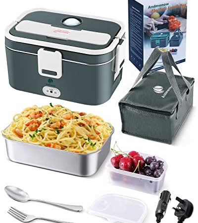 Andmenow 70W Electric Lunch Box, 1.8L, with Carry Bag
