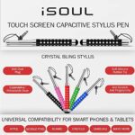 5 Pack iSOUL Crystal Bling Stylus Pens for Touch Screens