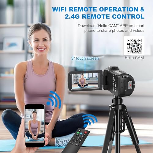 QUICKCLAP 64MP 8K Camcorder with 32GB SD Card & Accessories