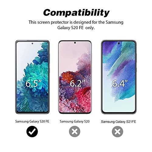 TOCOL 4 Pack for Samsung Galaxy S20 FE 5G, Screen & Lens Protectors