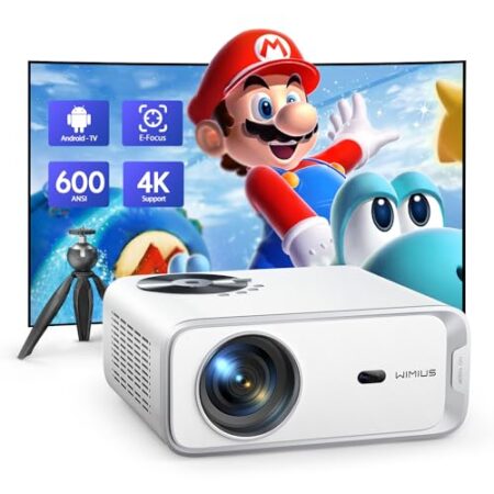 WiMiUS 25000 Lumen 1080P 4K Android TV Projector