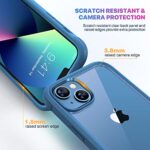 Diaclara iPhone 13 Case, 360° Full Body, Clear-Back, Blue