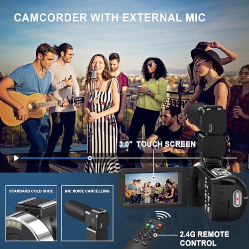 8K 64MP Video Camera with IR Night Vision, 18X Zoom, WiFi