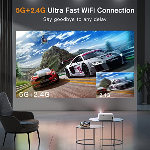 XuanPad 4K 1080P 5G WiFi Bluetooth Mini Projector