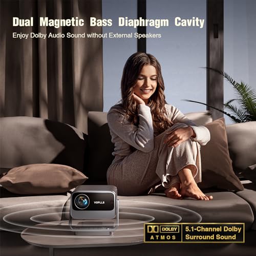 【Netflix & Dolby】Smart 4K Projector, 700 ANSI, WiFi 6, Bluetooth
