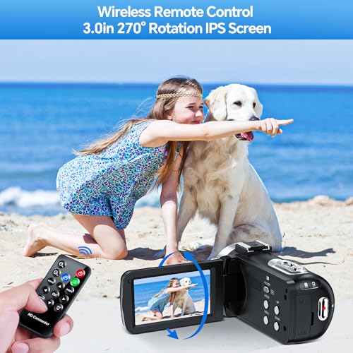 4K 42MP Video Camera 18X Zoom IR Night Vision 3.0" Screen