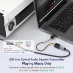 Cubilux USB A to TOSLINK Optical Audio Adapter, SPDIF Converter