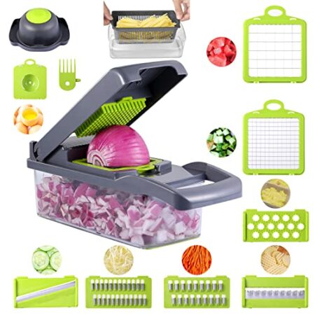 DUMAO 12-in-1 Vegetable Chopper & Mandoline Slicer