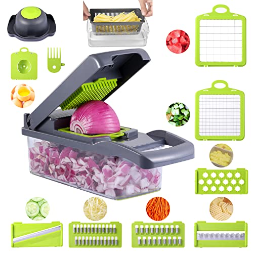 DUMAO 12-in-1 Vegetable Chopper & Mandoline Slicer