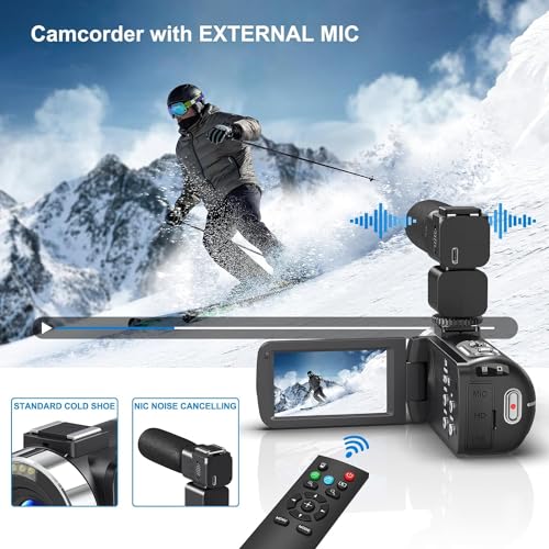 QUICKCLAP 64MP 8K Camcorder with 32GB SD Card & Accessories