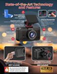 Miofive S1 Dash Cam, 4K UHD, Wi-Fi, GPS, 3" Screen, 140° Wide
