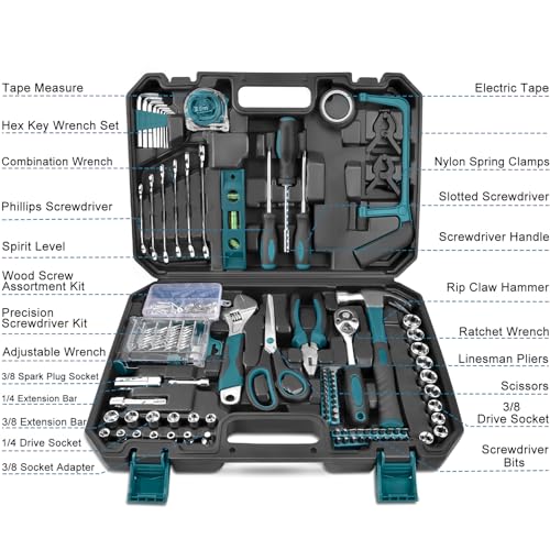 Sundpey 257PC Home Tool Kit - Portable DIY Repair Set