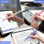JOCXZI 2-in-1 Stylus Pens for Touch Screens (4 pcs)