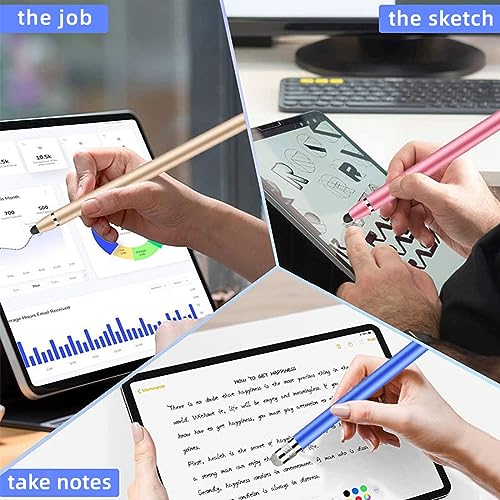 JOCXZI 2-in-1 Stylus Pens for Touch Screens (4 pcs)