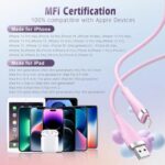 Yavud iPhone Charger Cable 3Pack 1.8M, MFi Certified