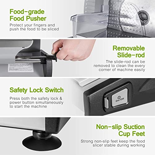 OSTBA SL-518 Electric Deli Slicer, 19cm Blade, 150W