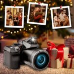 Monitech 64MP 4K Camera, 3" Flip Screen, 16X Zoom, WiFi, Black