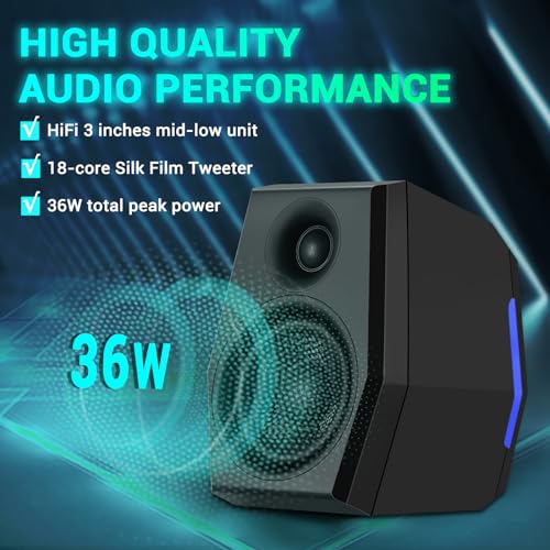 Sanyun SW209 36W 3D Surround PC Speakers, RGB, Bluetooth