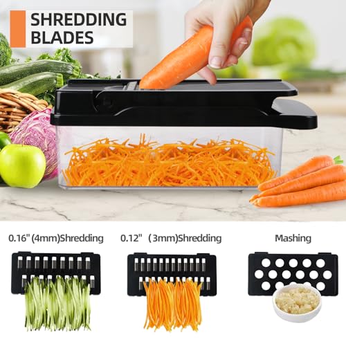 SunnySanji 16-in-1 Veggie Chopper & Slicer with Egg Slicer