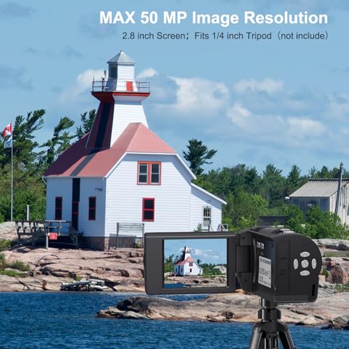Delmodes 2.7K 50MP Vlogging Camcorder with LED Light